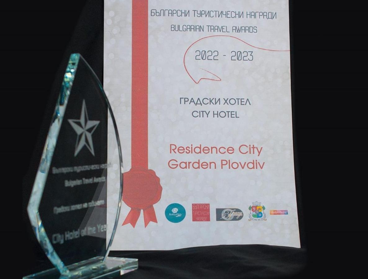 Residence City Garden - Certificate Of Excellence 3Rd Place In Top 10 Best Five-Stars City Hotels For 2023 Awarded By Htif Plovdiv Exterior photo